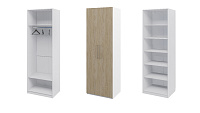 Шкаф двустворчатый (5 полок, 1 штанга)