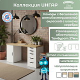 Стол письменный (2ДВ) Дуб Скандинавский/Белый